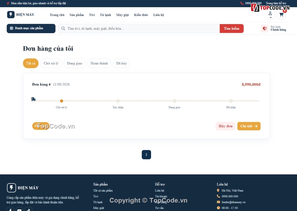 điện máy,website bán hàng,bán website